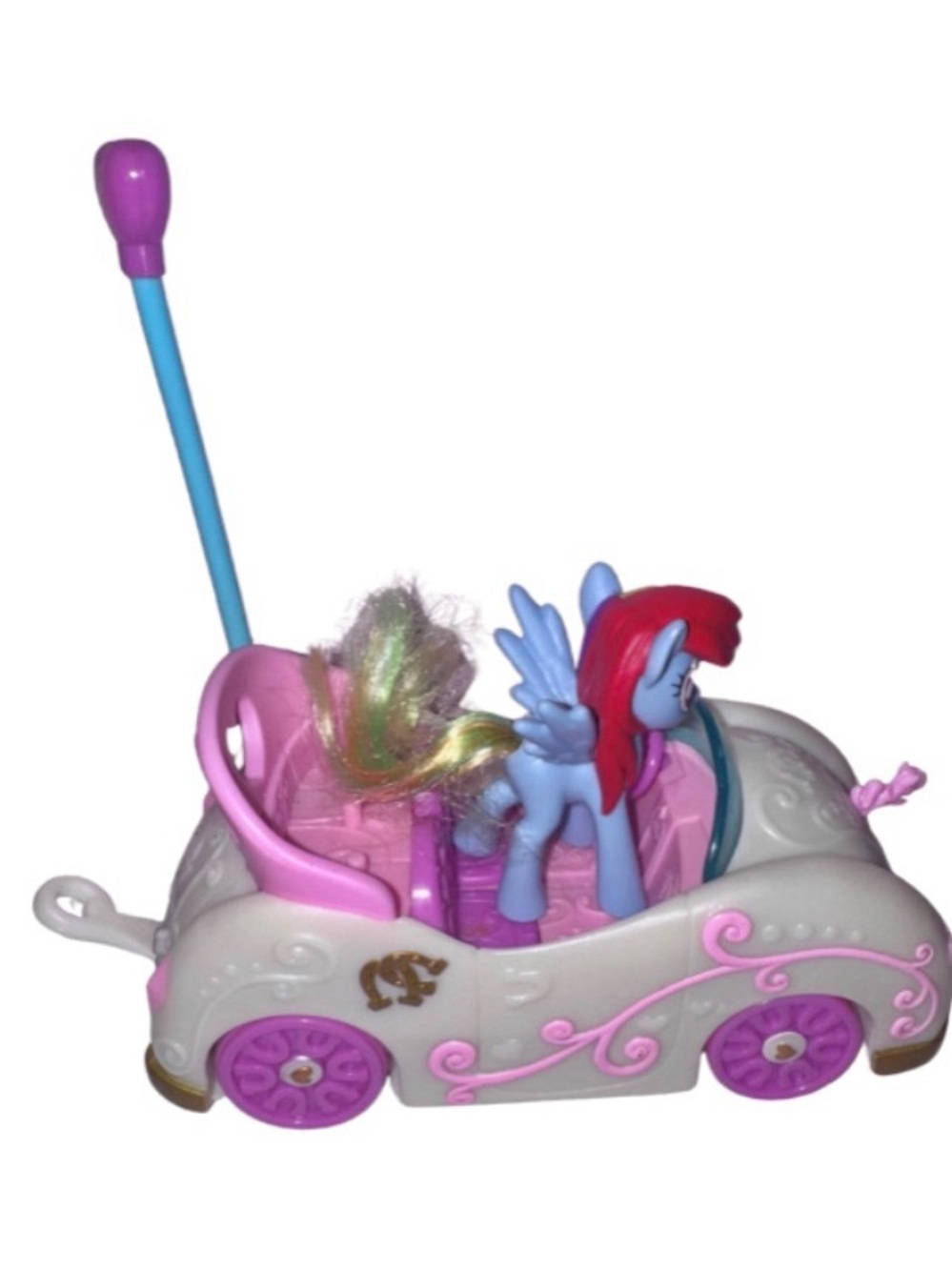 My Little Pony Pink, Purple & Blue Carriage Play Car with Pony Figure